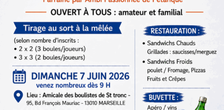 Concours de pétanque caritatif organisé par Parole d’enfant le dimanche 7 juin 2026